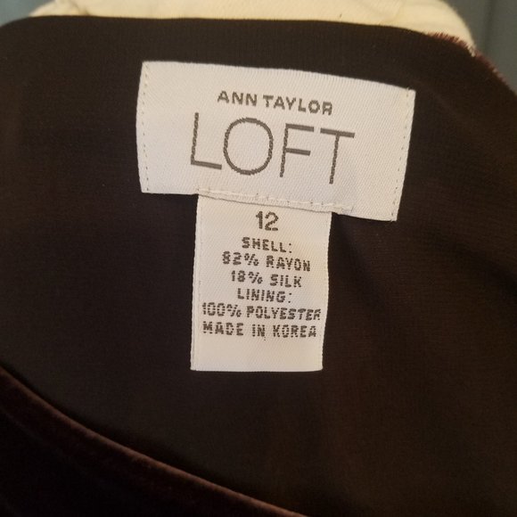 Ann Taylor Loft Velvet Dress Size 12 Never Worn! - Picture 9 of 9